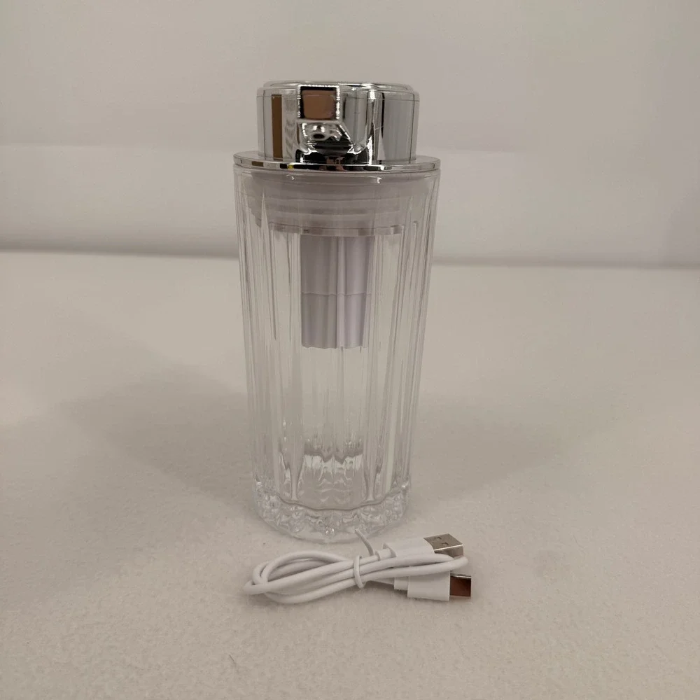 Automatic Soap Dispenser Touchless Rechargeable 300ml Clear Chrome IPX5 USB